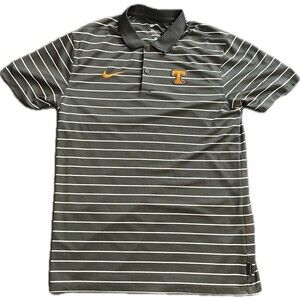 Nike Dri Fit Polo Shirt Tennessee Volunteers Stripped Men’s Small Gray Orange
